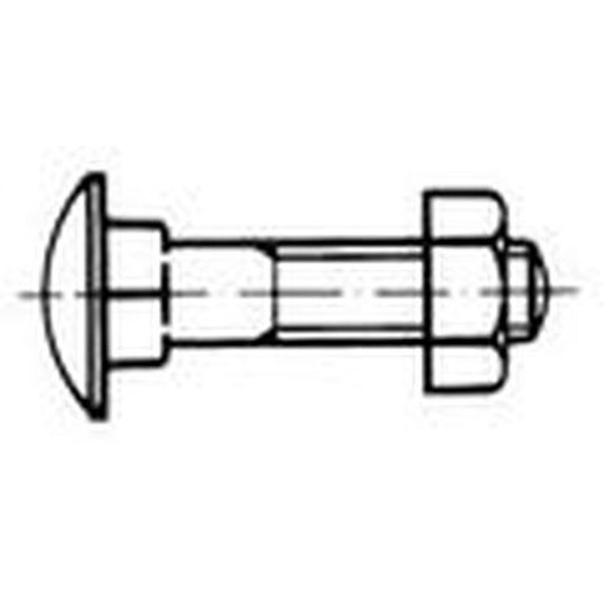 Schraube DIN603 Zn 4.6 M5x16  